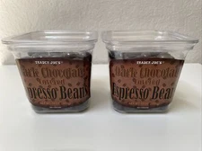 2 Pack Trader Joe's Dark Chocolate Covered Espresso Beans 14 oz. Each