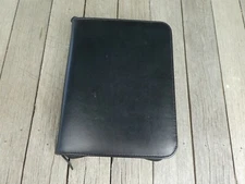 Day-timer Leather Zip Closure Organizer Set - Monthly - 8.50" x11" Punch Address