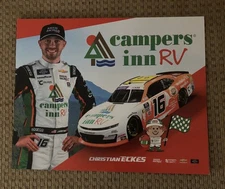 Nascar Xfinity Driver #16 Christian Eckes Campers Inn 2025 Postcard