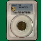 1909-S VDB Lincoln Wheat Cent Very Fine PCGS VF20 Coin #37558