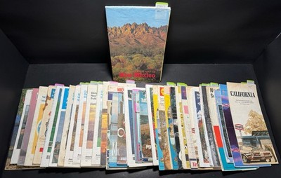 Lot of 35 Vintage 1969 to 2001 USA State Maps Good to Exc Cond Willing to Split