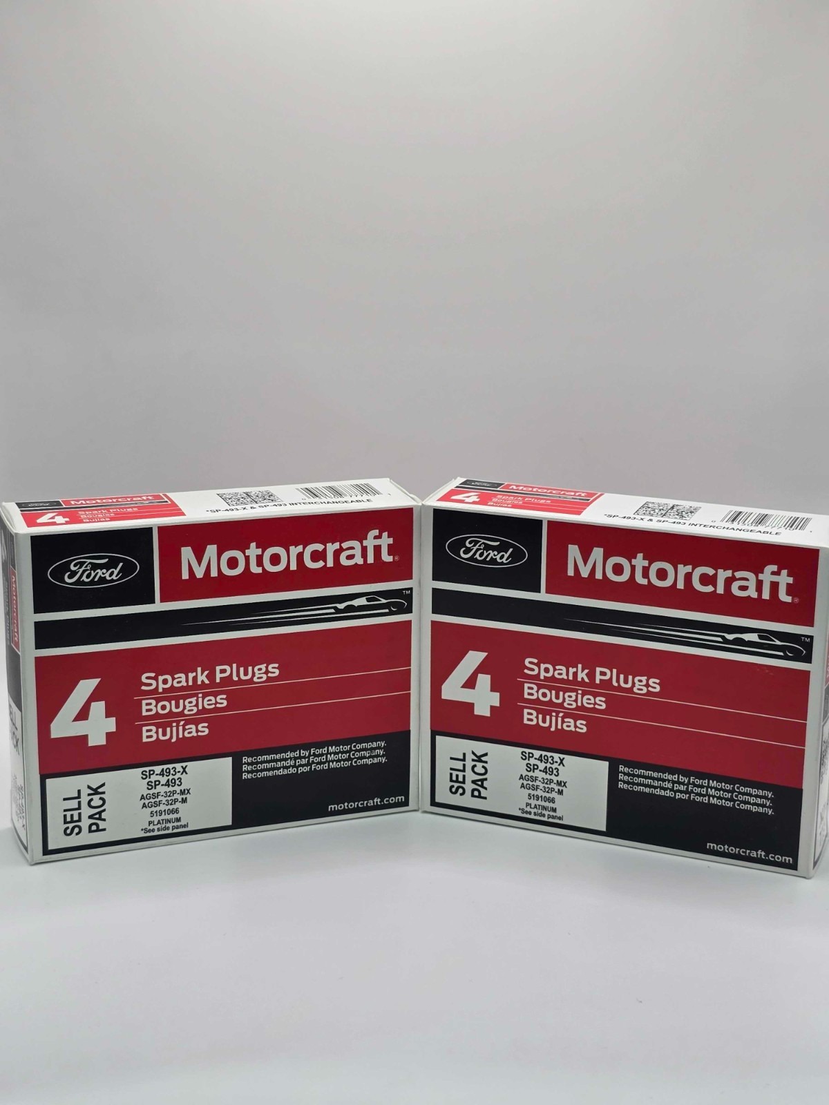 OEM Ford MotorCraft Platinum SP-493, SP493-X Spark Plugs 8Pcs