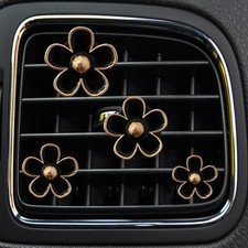 Daisy Air Vent Clips, 4 Pcs Cute Flower Car Air Conditioning Outlet Clip Car Air