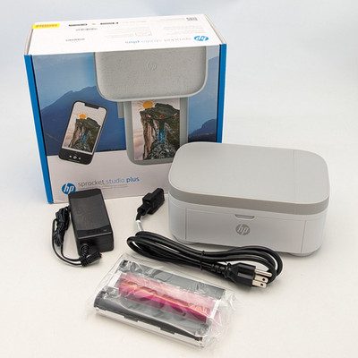 HP Sprocket Studio Plus Wireless Photo Printer White HPISPS4X6
