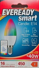 Eveready E14 Smart LED Candle type Bulb Works With Alexa Siri Google Home