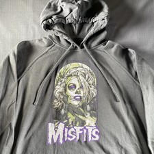 Misfits Hoodie Men  s XL Vinyl Icons 2015 Rockabilly Pin Up Spider Web Danzig