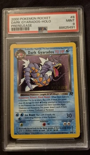 Pokemon Rocket #8 Promo - Dark Gyarados - Holo Prerelease PSA 9 MINT💎