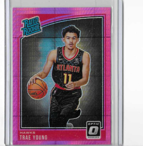 2018-19 Donruss Optic TRAE YOUNG Rated Rookie Pink Hyper #198 Atlanta Hawks RC
