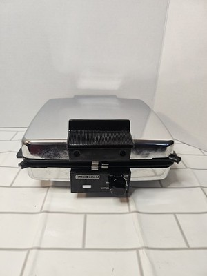 Vintage Black & Decker 3 in 1 Waffle Baker Maker Grill G48TD Tested Works CLEAN 