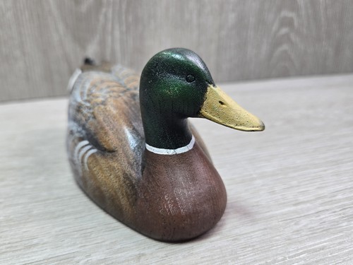 Vintage signierte JULES A. BOUILLET, JAB, dekorative "HOLZ" Ente Köder Figur 6 Zoll - Bild 3 von 8