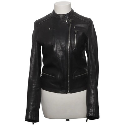 Zara Basic, Lederjacke, Damen, Größe: S, Schwarz, Baumwolle/Polyester #hns