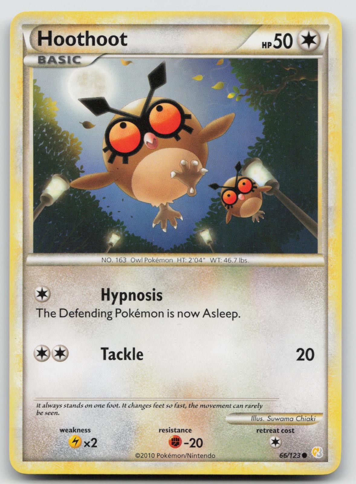 Hoothoot 66/123 HeartGold & SoulSilver Pokemon LP