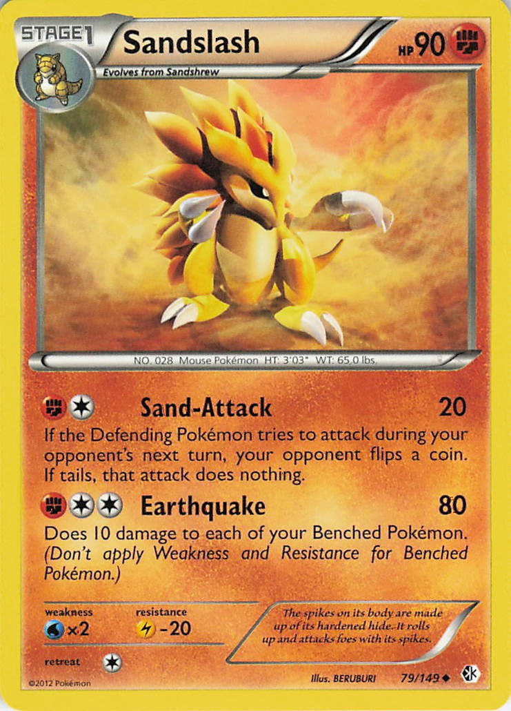 Sandslash Normal Uncommon Boundaries Crossed 79/149 NM