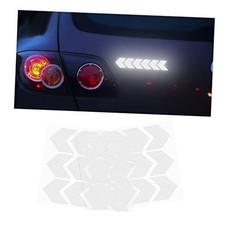 Arrow Reflective Stickers for Car, 24PCS Safety Warning Stripe Adhesive White