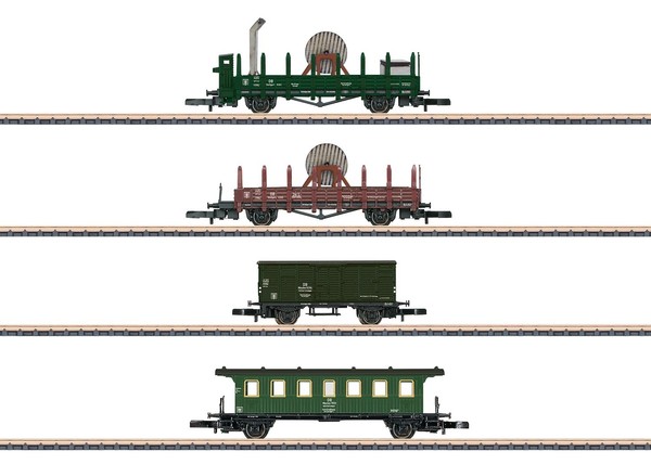 "MäRklin 82101 Spur Z Wagen-Set \"Starkstrombauzug Der Db 4-Teilig Neu In Ovp"-image