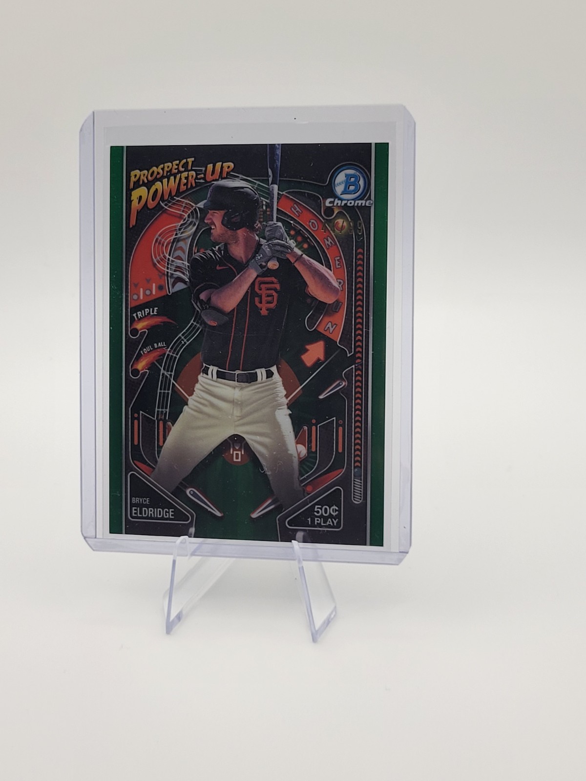 BRYCE ELDRIDGE 2024 Bowman Chrome Mega Box Prospect Power-Up Green /99 GIANTS