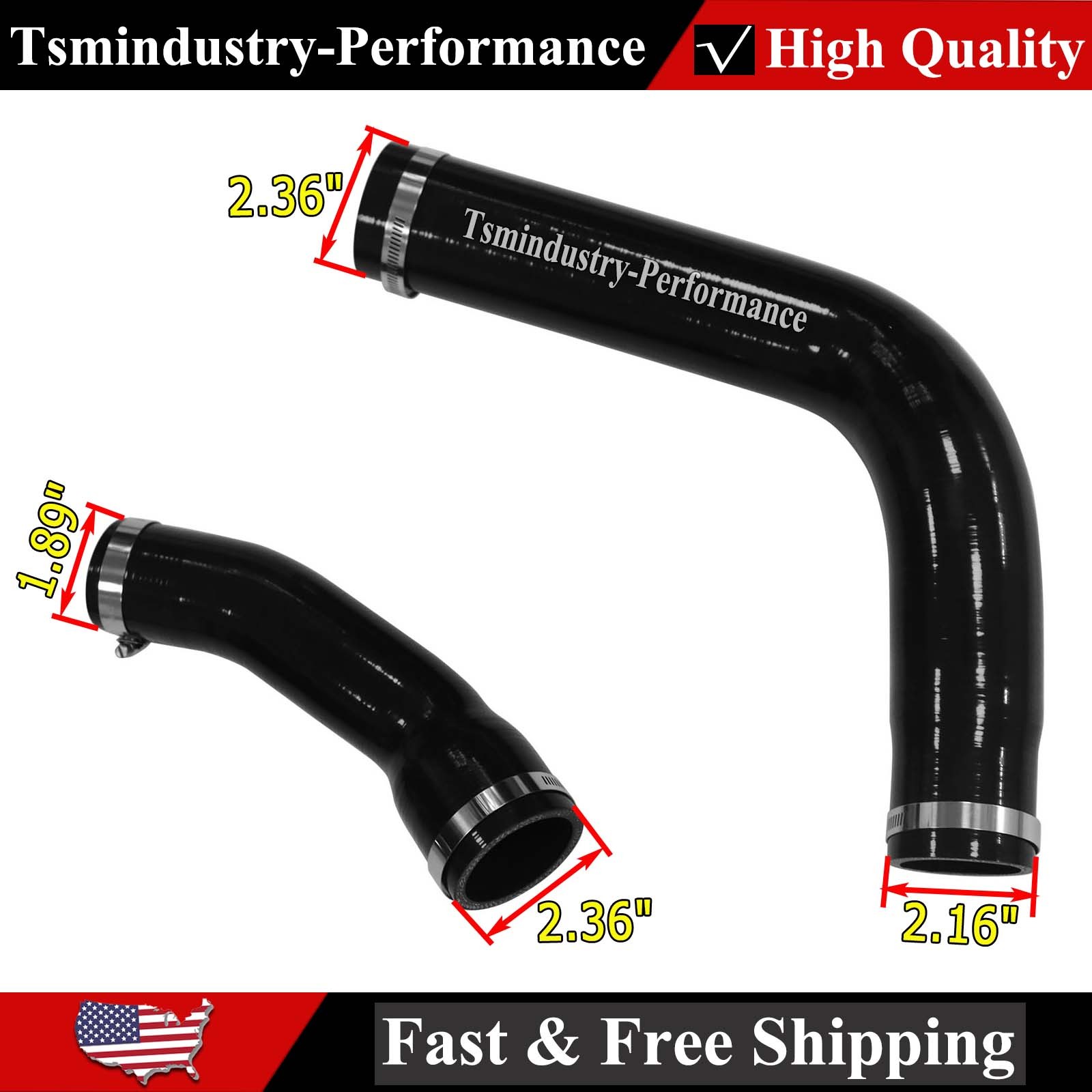 Left Air Intake Intercooler Hose Kit Fit 2013-2016 14 Maserati Ghibli M157 3.0L,