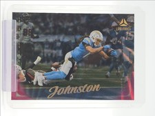 QUENTIN JOHNSTON 2025 LUMINANCE FOOTBALL PINK SPOKES CHARGERS /10 Q6846