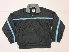 Vintage Nike Jacket Women Medium Center Swoosh Windbreaker Pullover Y2K Half Zip