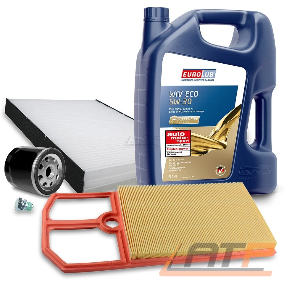 INSPEKTIONSPAKET FILTERSATZ SET A+5L EUROLUB 5W-30 FÜR VW NEW BEETLE 9C 1Y 1.4
