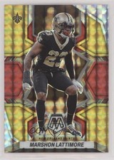 2022 Panini Mosaic Choice Fusion Red & Yellow Prizm 61/80 Marshon Lattimore 1p5