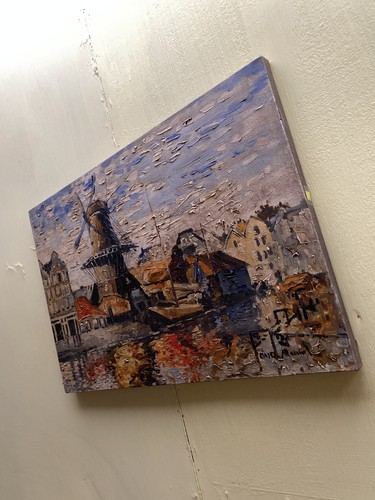 Vincent Van Gogh Artist Oil Painting Canvas Signed Stamped Hand Handmade Vintage - Picture 3 of 11