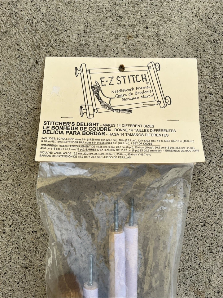 Stitcher's Delight E-Z Stitch Needlework Scroll Frames Oak 14 Sizes Embroidery - Image 2 of 4