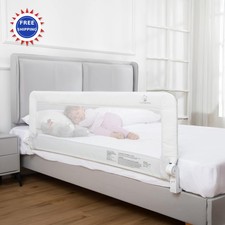 Bed Rails for Toddlers 55.5 L x 19.5 H White ComfyBumpy 1-Pack Twin Full Queen