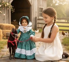 Pleasant Company Felicity And Patriot Handmade Gown Crinoline AG Bloomers Boots