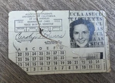 VTG 1951 UCLA Student MEMBERSHIP Card~ University California Los Angeles COLLEGE