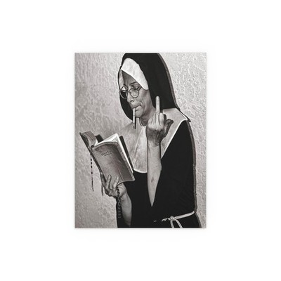 Sassy Nun Poster, Unique Home Decor, Funny Gift, Quirky Wall Decor