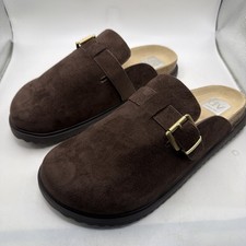 Dolce Vita Women's Mule Shoes Brown Slip-On Clogs Flat Comfort Boho Size 8 NIB