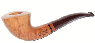 LUIGI VIPRATI UNSMOKED TWO CLOVER BENT DUBLIN SHAPED PIPE W/ SLEEVE PIPESTUD