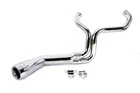 FLT Offset Megaphone 2:1 1-3/4 inch Exhaust Chrome with Chro for Harley-Davidson