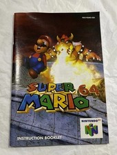 Super Mario 64 (Nintendo 64, 1999) Game Cartridge, Manual And Clear Case