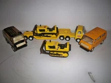 Vintage Mini Tonka Lot Lowboy Bulldozer van school bus toy