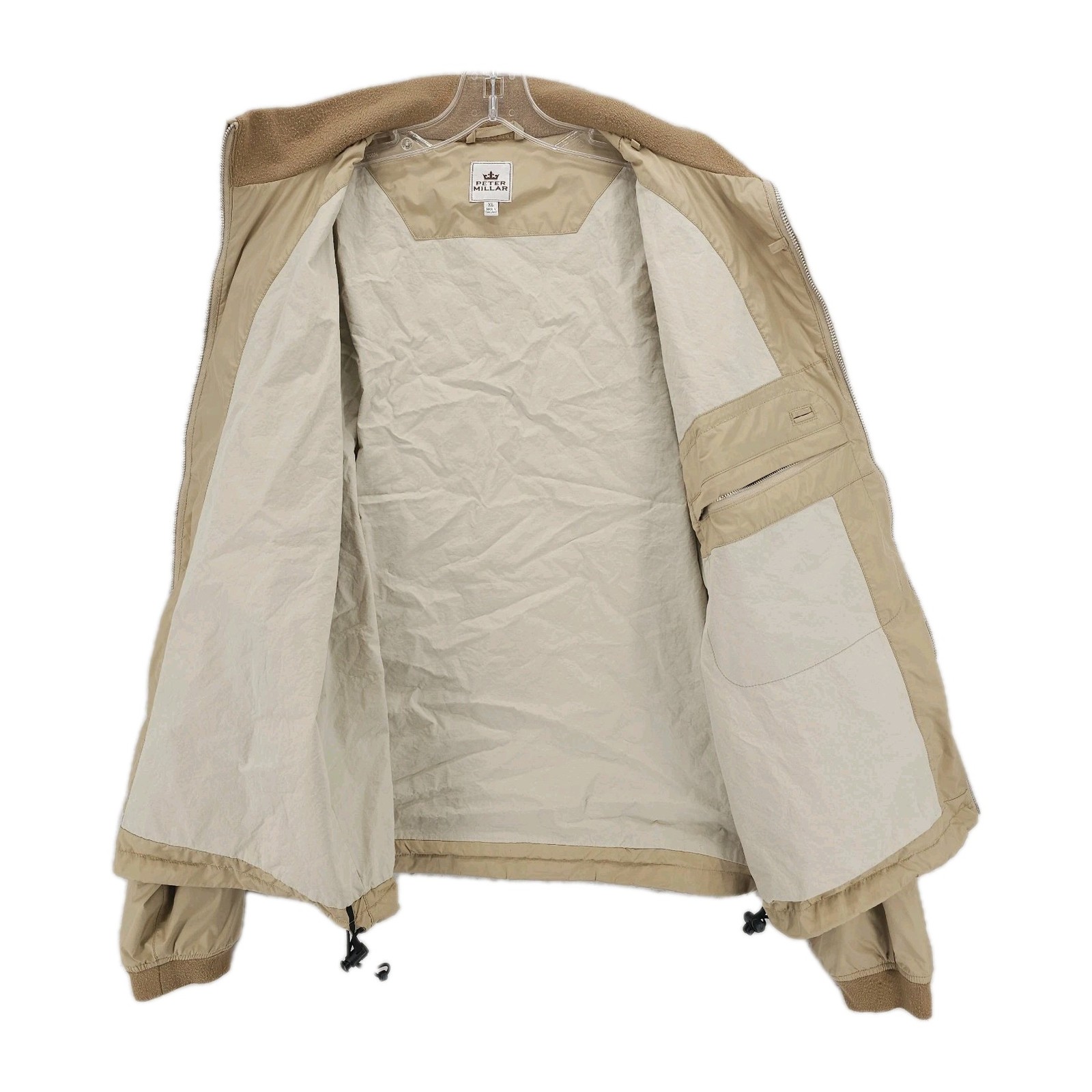 PETER MILLAR Jacket Beige Vented Lined Pockets Si… - image 8