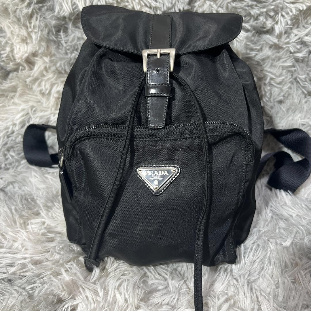 PRADA Backpack Nylon Triangle Logo from japan thumbnail 2
