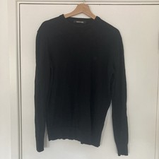 Roberto Cavalli Mens Pullover Round Crewneck Jumper Black Medium