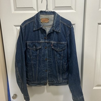 Vintage- 80s Levis 71506 0216 Denim Trucker Type 3 Jacket Made USA- Size 44L EUC
