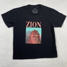 CVLA Zion National Park Mens Graphic T-Shirt Black Size Small Coordinates Casual