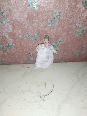Nostalgie Caco Porzellankopf Puppe Biegepuppe Puppenhaus-Puppenstube-doll-poupee