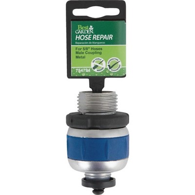 Best Garden 5/8 In. Male Metal Compression Hose End Repair Hose Coupling New