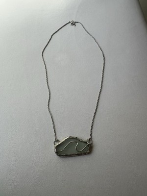 Avery Sterling Silver 925 Asymmetrical Pendant Necklace Chain Signed