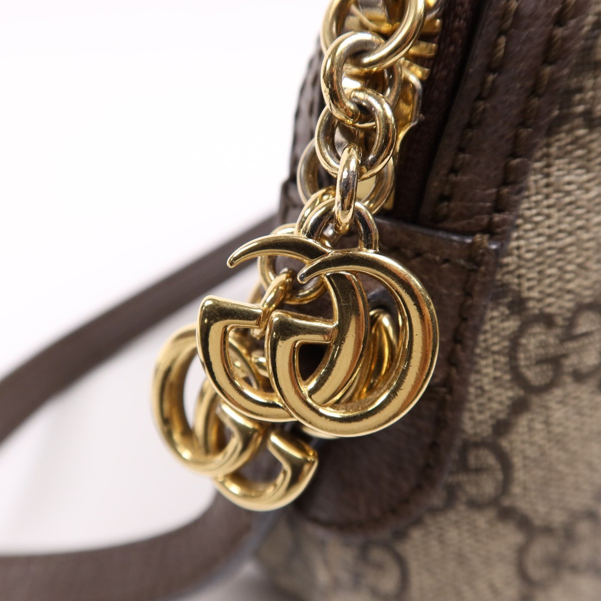 GUCCI GG GHW GG Ophidia Shoulder Bag 499621 Coated Canvas