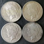 1922, 1923 S, 1924, and 1926 S $1 Peace Silver Dollars