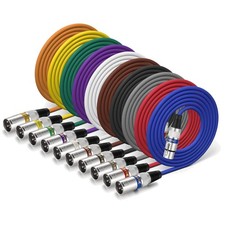 XLR Speaker Cables 10 Pack - Male to Female 6...