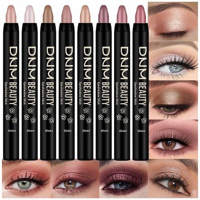 8Pcs Cream Eye Shadow Sticks Set, Matte Shimmer Eyeliner Pencil Eyeshadow Palett
