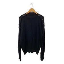 JOHN MASON SMITH Knit Sweater (Thick) M Wool Black Solid KN-#120