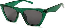 SOJOS Oversized Square Eye Polarized Sunglasses for Women SJ2179C2 - Green